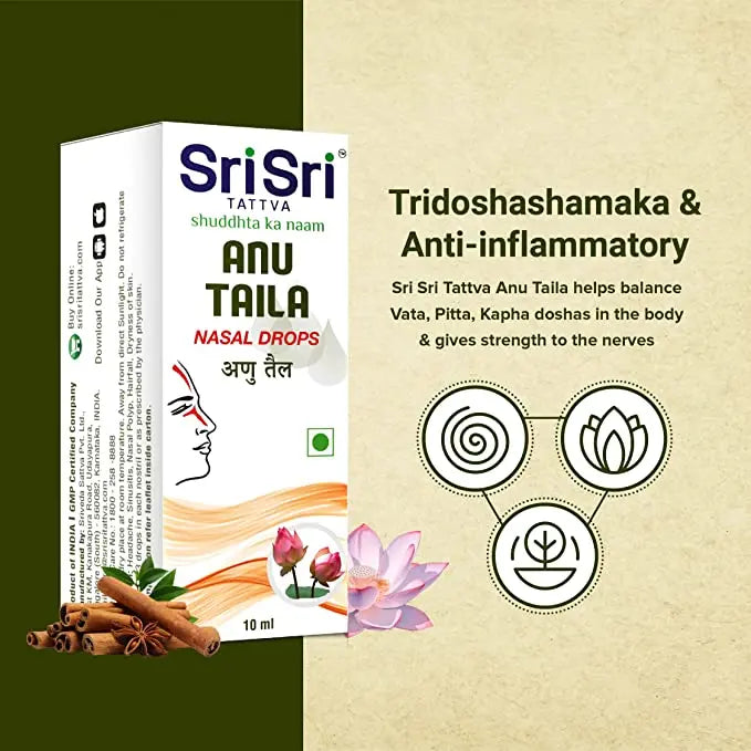 Anu Taila - Nasal drops, 10ml - Sri Sri Tattva