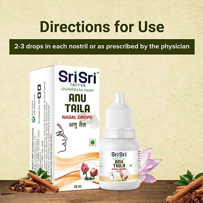 Anu Taila - Nasal drops, 10ml - Sri Sri Tattva