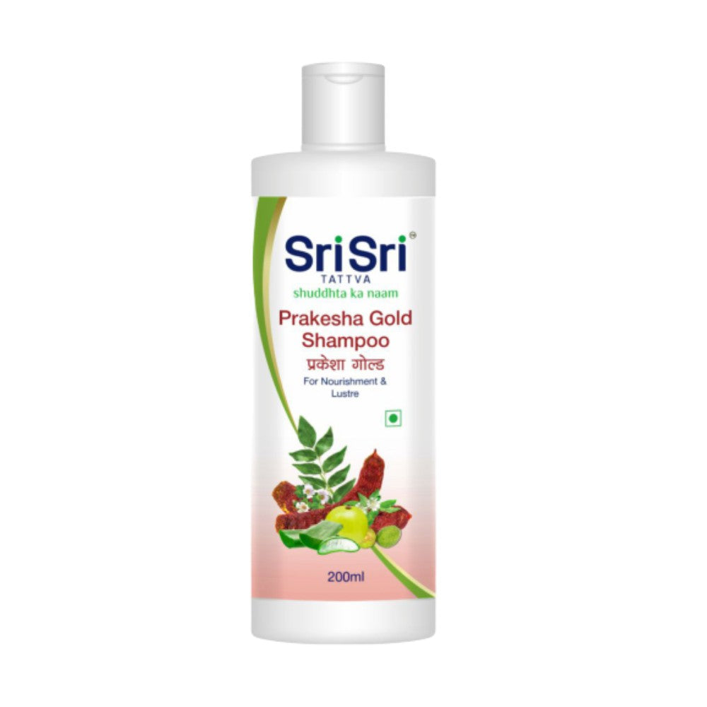 Prakesha Gold Shampoo - For Nourishment & Lustre, 200ml - Sri Sri Tattva