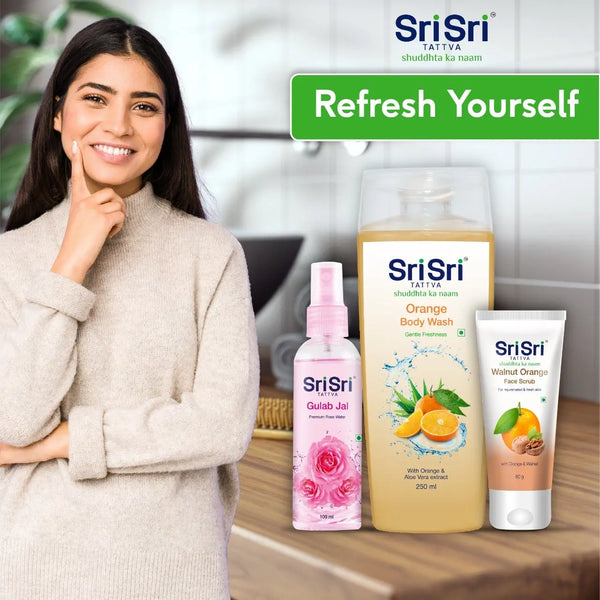 Refresh Yourself (Gulab Jal, Body Wash, Face Scrub) - Sri Sri Tattva