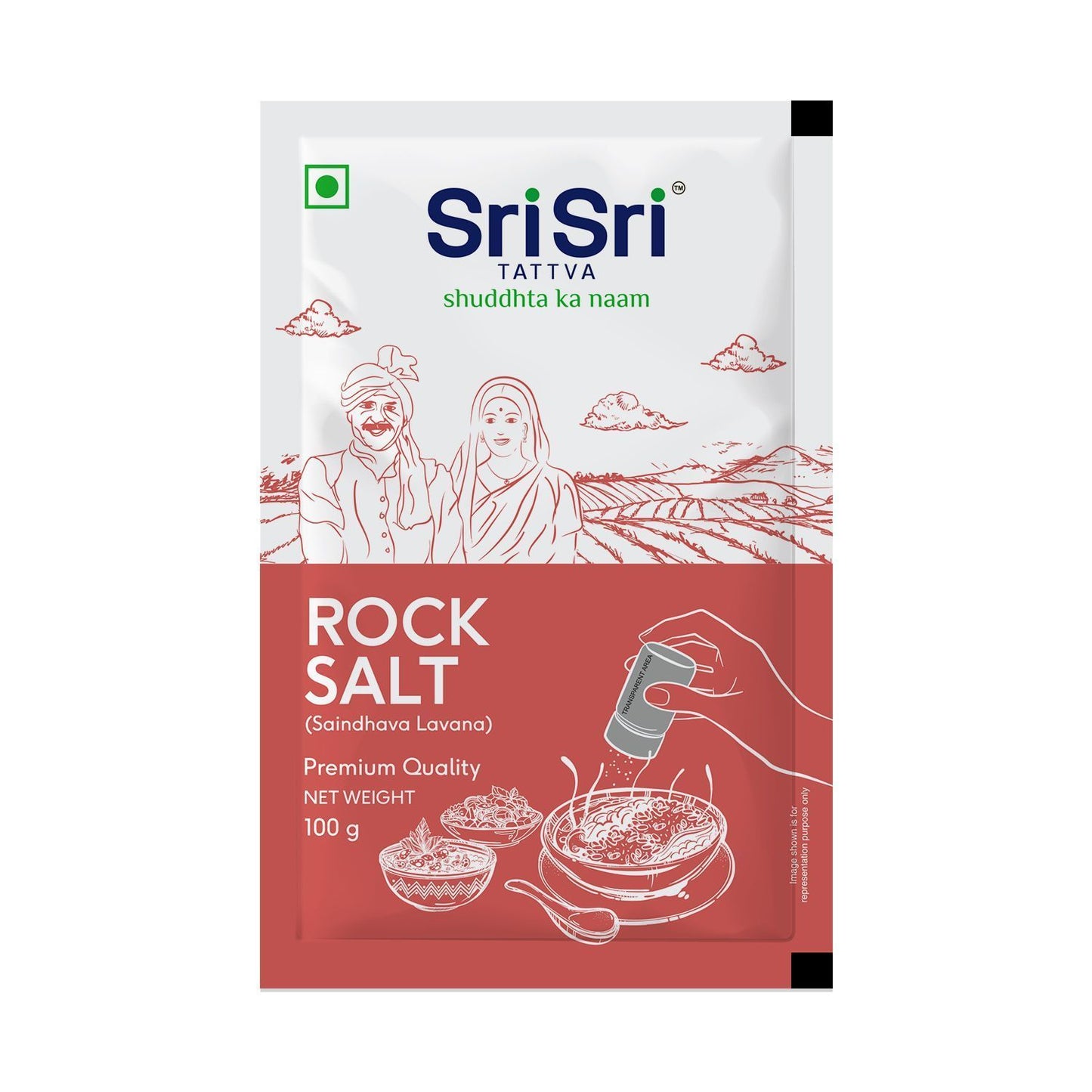 Rock Salt - Premium Quality, 100g - Sri Sri Tattva