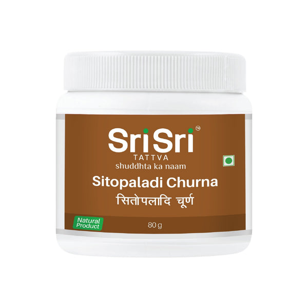Sitophaladi Churna - Cold & Cough Remedy, 80g - Sri Sri Tattva