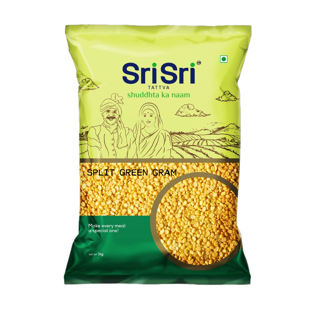 Moong Dal - Split Green Gram, 1kg - Sri Sri Tattva