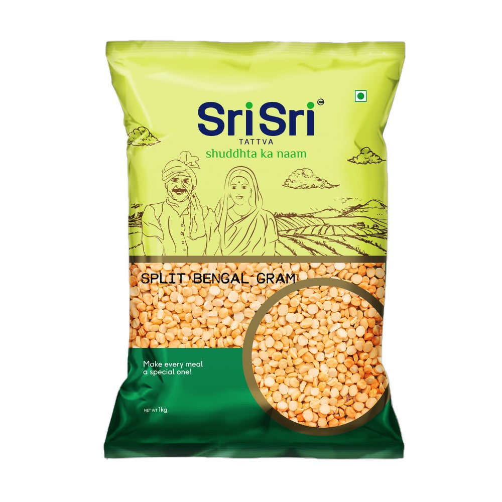 Chana Dal - Split Bengal Gram, 1kg - Sri Sri Tattva