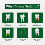 Sudanta Gel Toothpaste - With Charcoal & Salt. SLS Free. Non - Fluoride - 100% Vegetarian, 100g - Sri Sri Tattva