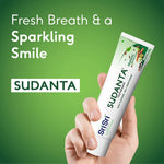 Sudanta Toothpaste -  Non - Fluoride - 100% Vegetarian, 50g - Sri Sri Tattva
