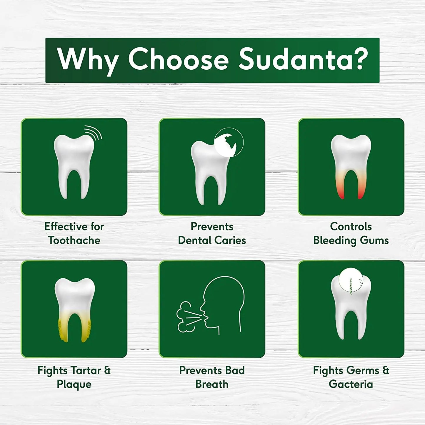 Sudanta Toothpaste -  Non - Fluoride - 100% Vegetarian, 200g - Pack of 3 - Sri Sri Tattva