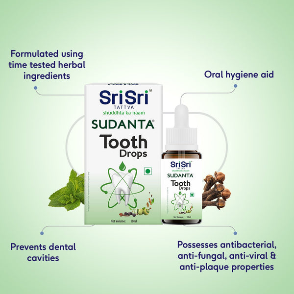 Sudanta Tooth Drops - Dental, 10ml - Sri Sri Tattva