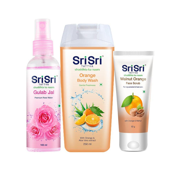 Refresh Yourself (Gulab Jal, Body Wash, Face Scrub) - Sri Sri Tattva