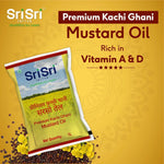 Premium Kachi Ghani Mustard Oil Pouch, 1L