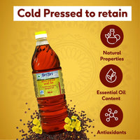 Premium Kachi Ghani Mustard Oil Bottle, 200 ml