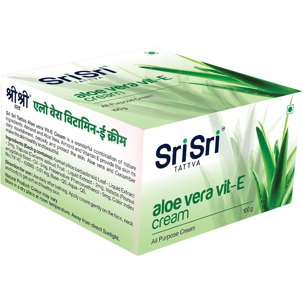 Aloe Vera Vit - E Cream - All Purpose Cream, 100g - Sri Sri Tattva