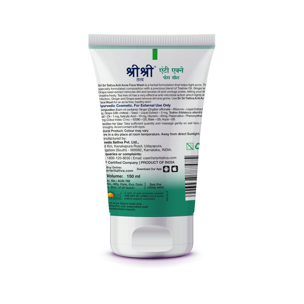 Anti Acne Facewash - For Radiant & Spotless Skin, 150ml - Sri Sri Tattva