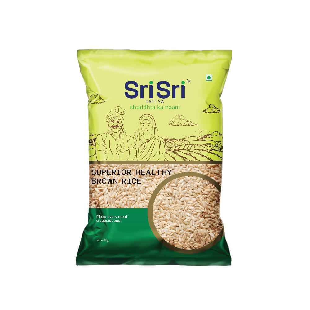 Brown Rice - Superior Healthy Brown Rice, 1Kg - Sri Sri Tattva