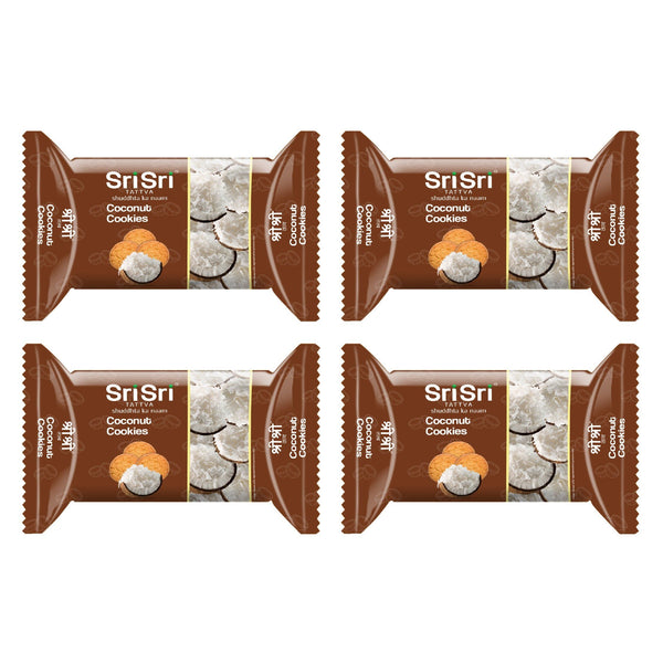 Coconut Cookies, 60g (Pack of 4) - Sri Sri Tattva