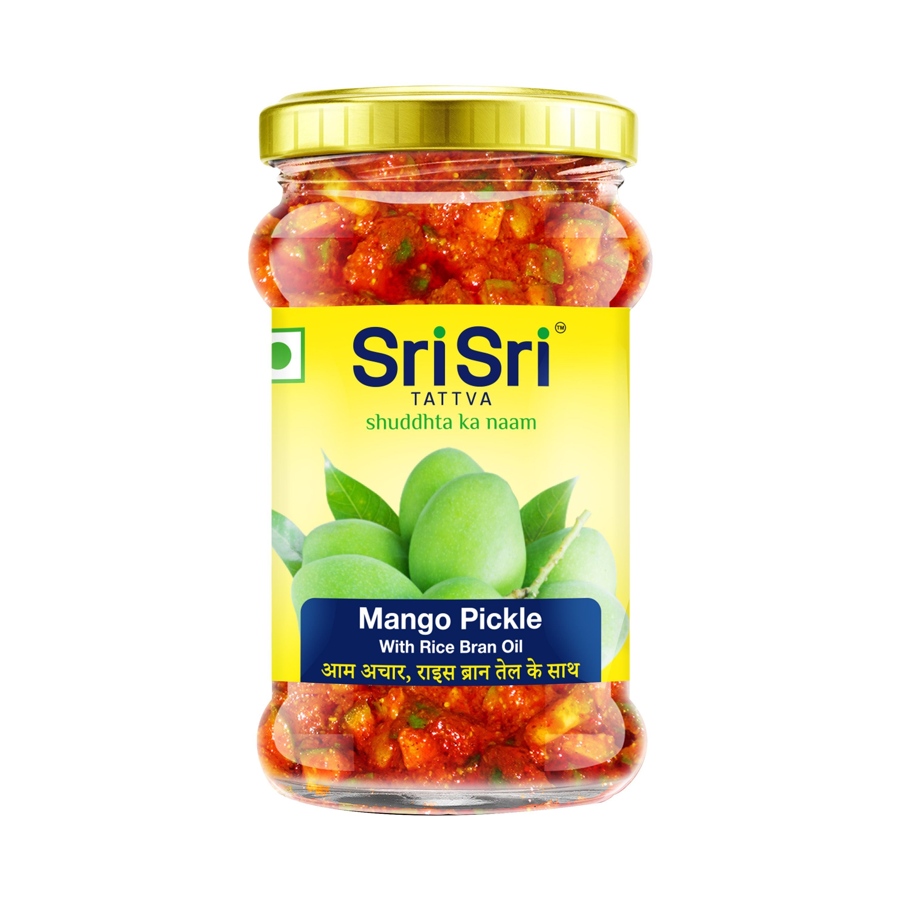 Mango Pickle - Rice Bran Oil, 300g - Sri Sri Tattva