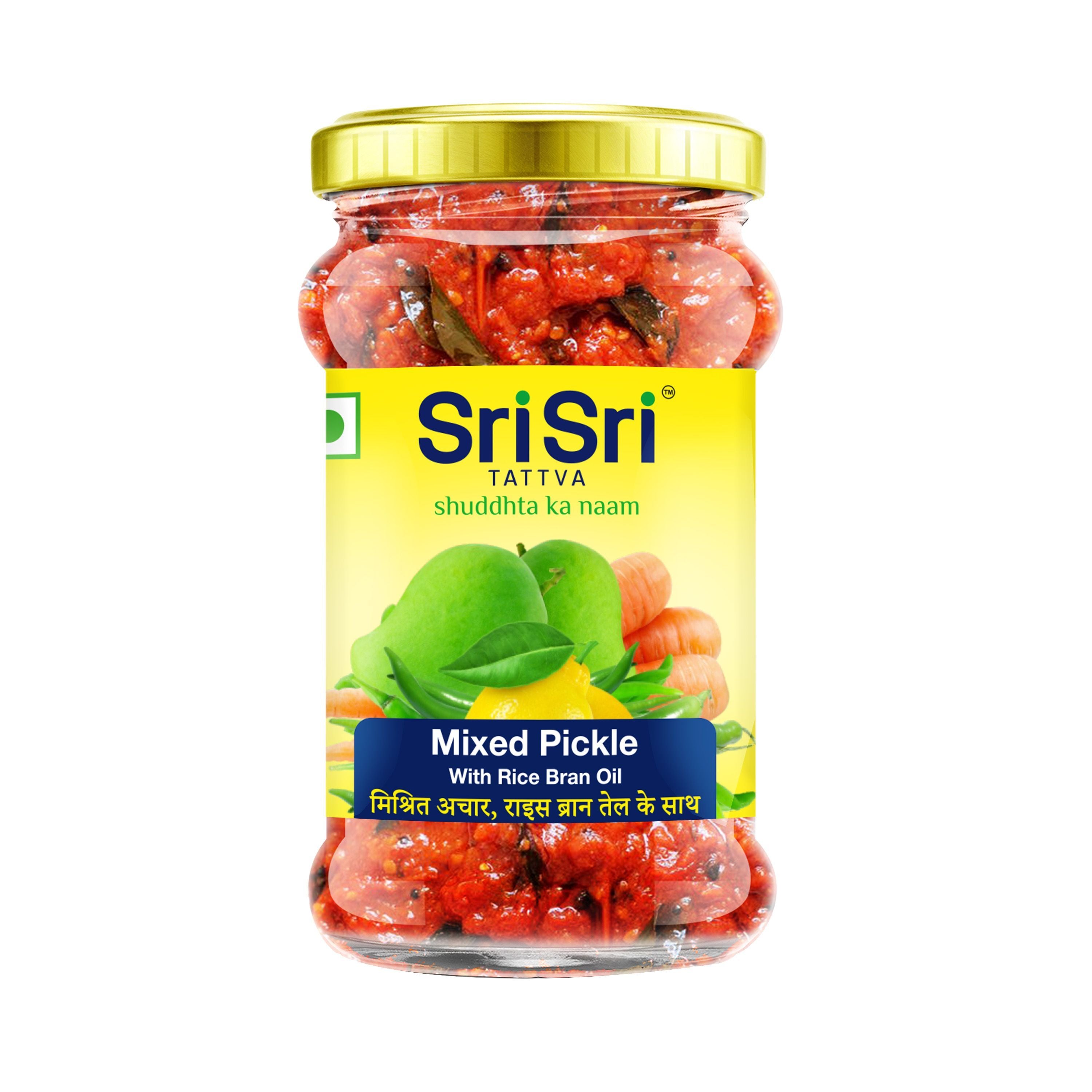 Mixed Pickle - Rice Bran Oil, 300g - Sri Sri Tattva