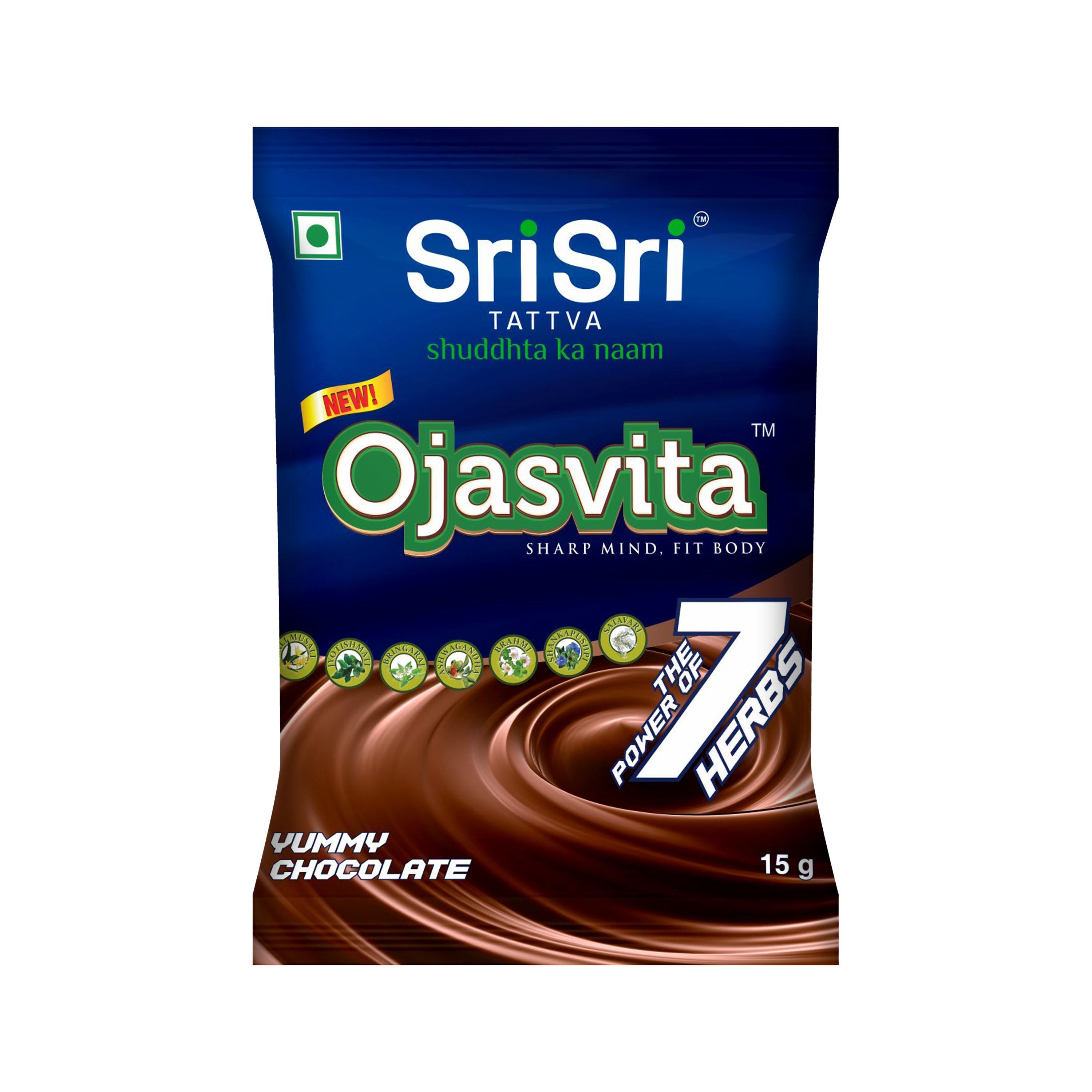 Chocolate Ojasvita - Sharp Mind & Fit Body, 15g - Sri Sri Tattva