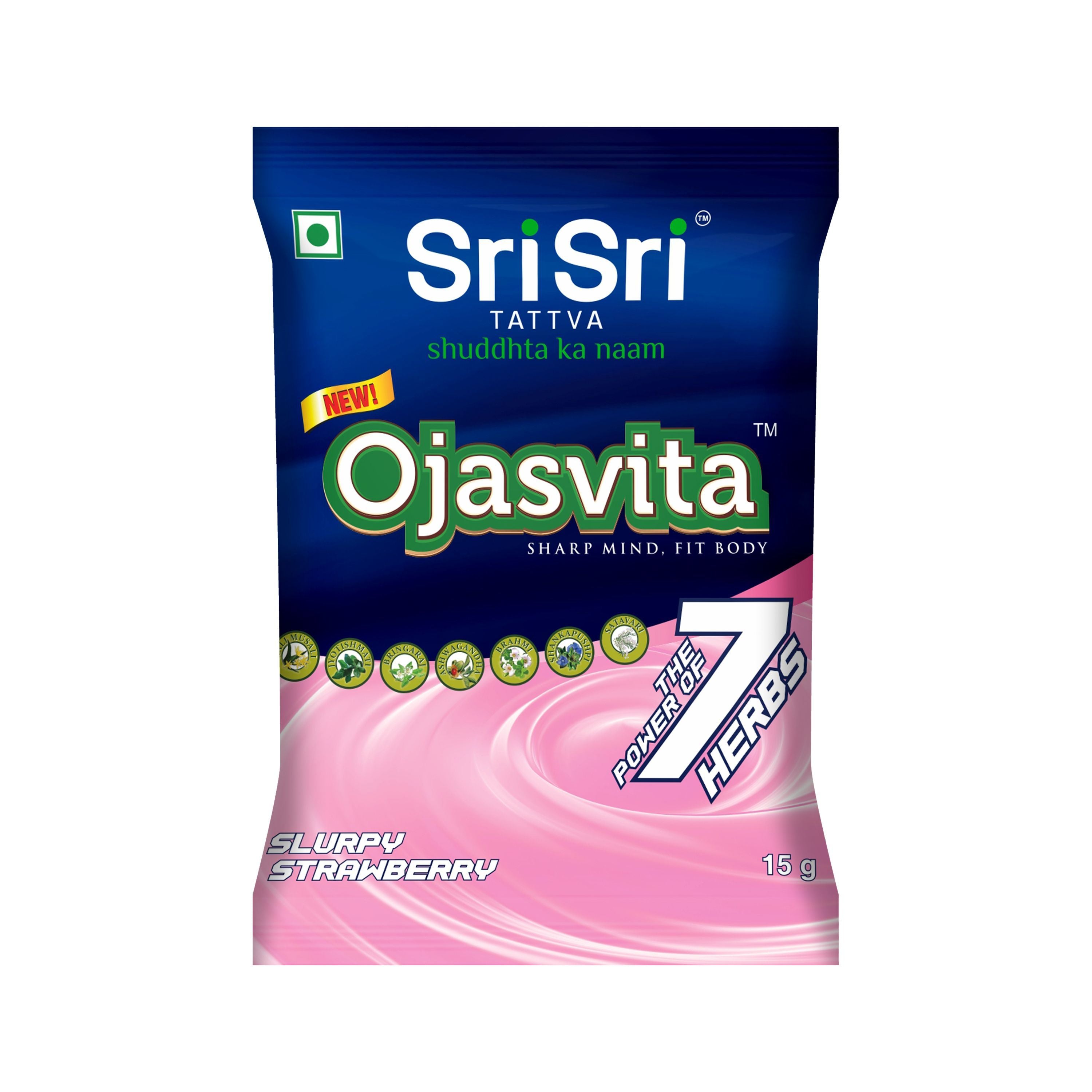 Strawberry Ojasvita  - Sharp Mind & Fit Body, 15g - Sri Sri Tattva
