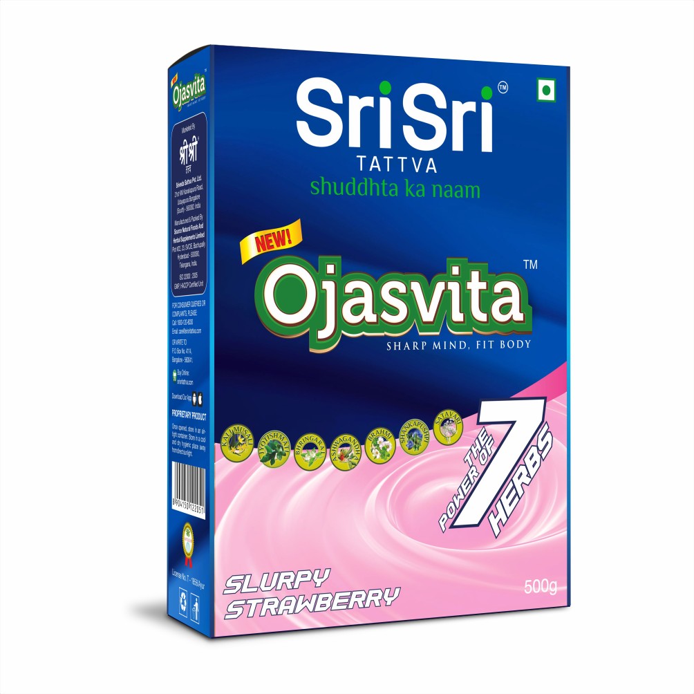 Strawberry Ojasvita - Sharp Mind & Fit Body, 500g - Sri Sri Tattva