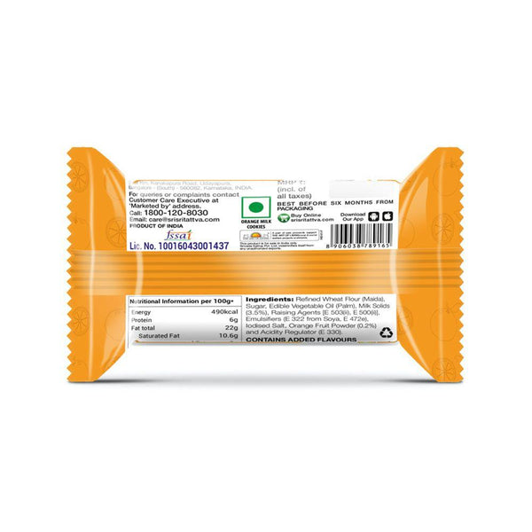 Orange Milk Cookies , 60g (Pack of 4) - Sri Sri Tattva