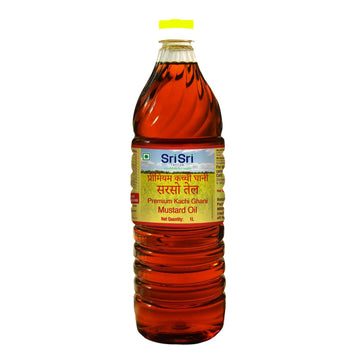 Premium Kachi Ghani Mustard Oil Bottle, 1L